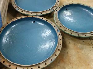 Pits filled and end covers coated with Belzona material